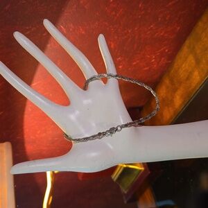 Vintage - Large 11" - Unisex - 925 Sterling Silver Bracelet w/Lobster Claw Clasp